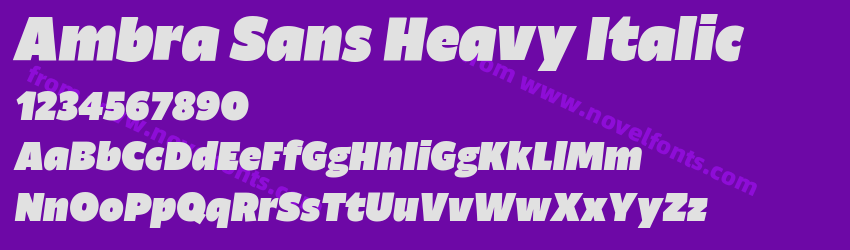 Ambra Sans Heavy ItalicPreview Ambra Sans Heavy ItalicPreview