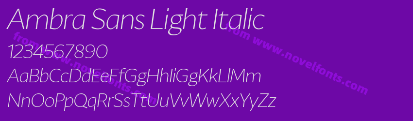 Ambra Sans Light ItalicPreview Ambra Sans Light ItalicPreview