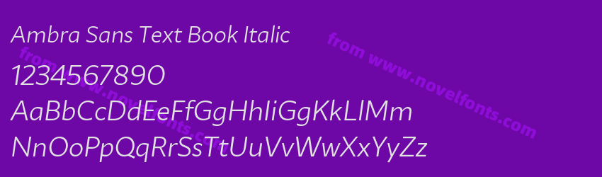 Ambra Sans Text Book ItalicPreview Ambra Sans Text Book ItalicPreview