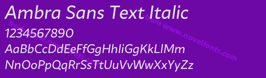 Ambra Sans Text ItalicPreview Ambra Sans Text ItalicPreview