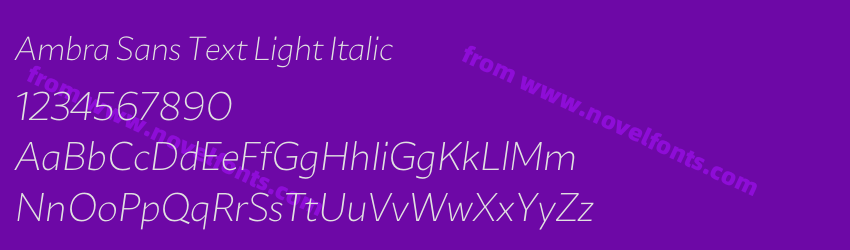 Ambra Sans Text Light ItalicPreview Ambra Sans Text Light ItalicPreview