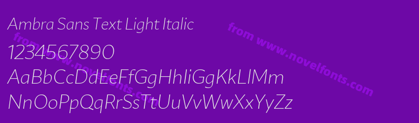 Ambra Sans Text Light ItalicPreview Ambra Sans Text Light ItalicPreview