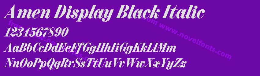 Amen Display Black ItalicPreview Amen Display Black ItalicPreview