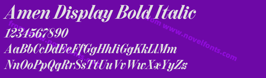 Amen Display Bold ItalicPreview