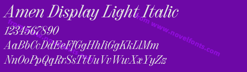Amen Display Light ItalicPreview