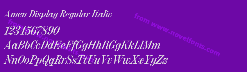 Amen Display Regular ItalicPreview Amen Display Regular ItalicPreview