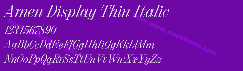 Amen Display Thin ItalicPreview Amen Display Thin ItalicPreview