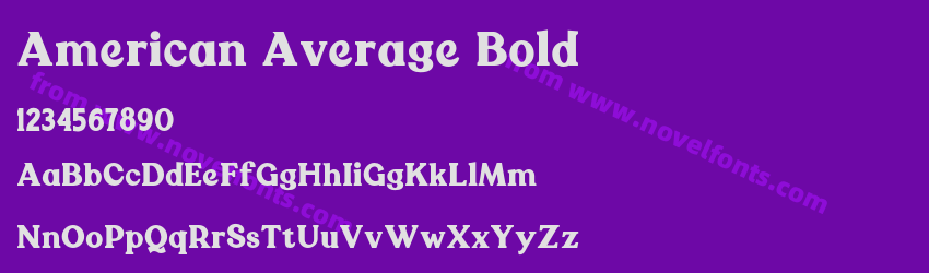 American Average BoldPreview American Average BoldPreview