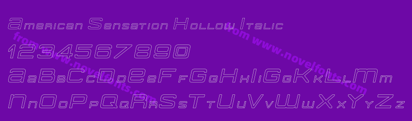 American Sensation Hollow ItalicPreview American Sensation Hollow ItalicPreview