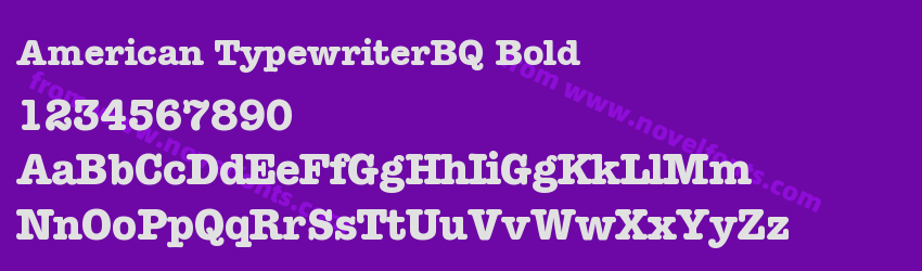 American TypewriterBQ BoldPreview American TypewriterBQ BoldPreview