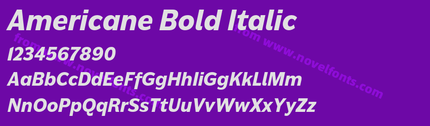 Americane Bold ItalicPreview Americane Bold ItalicPreview