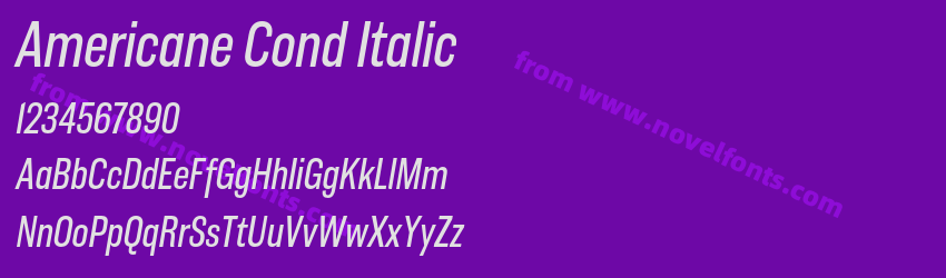 Americane Cond ItalicPreview Americane Cond ItalicPreview