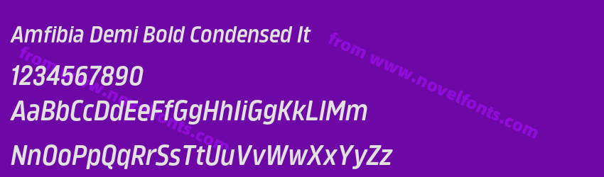 Amfibia Demi Bold Condensed ItPreview Amfibia Demi Bold Condensed ItPreview