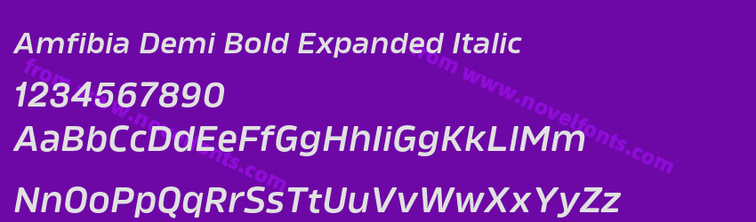 Amfibia Demi Bold Expanded ItalicPreview Amfibia Demi Bold Expanded ItalicPreview