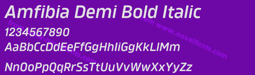 Amfibia Demi Bold ItalicPreview Amfibia Demi Bold ItalicPreview