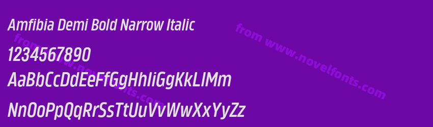 Amfibia Demi Bold Narrow ItalicPreview Amfibia Demi Bold Narrow ItalicPreview