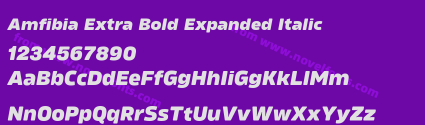 Amfibia Extra Bold Expanded ItalicPreview Amfibia Extra Bold Expanded ItalicPreview
