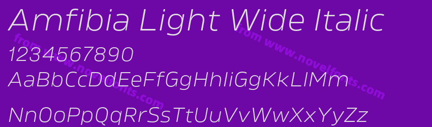 Amfibia Light Wide ItalicPreview Amfibia Light Wide ItalicPreview