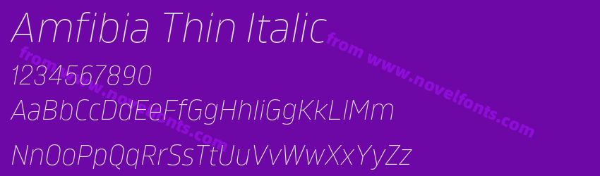 Amfibia Thin ItalicPreview Amfibia Thin ItalicPreview