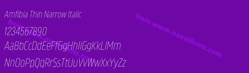 Amfibia Thin Narrow ItalicPreview Amfibia Thin Narrow ItalicPreview