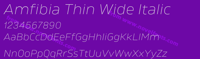 Amfibia Thin Wide ItalicPreview Amfibia Thin Wide ItalicPreview