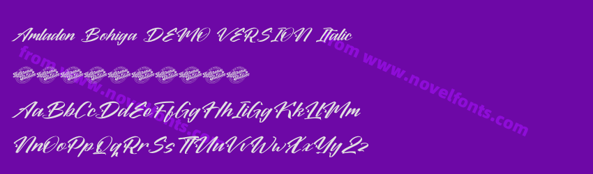 Amladen Bohiga DEMO VERSION ItalicPreview Amladen Bohiga DEMO VERSION ItalicPreview