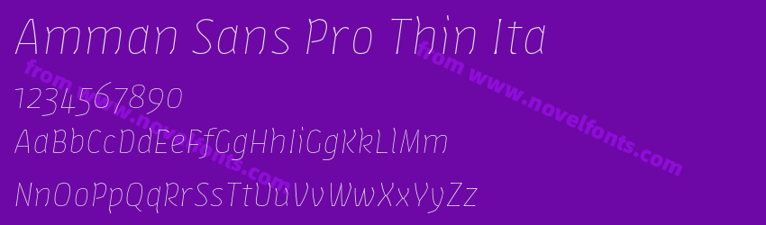 Amman Sans Pro Thin ItaPreview Amman Sans Pro Thin ItaPreview