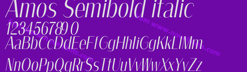 Amos Semibold italicPreview