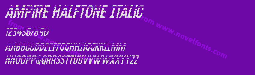 Ampire Halftone ItalicPreview Ampire Halftone ItalicPreview