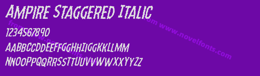 Ampire Staggered ItalicPreview Ampire Staggered ItalicPreview