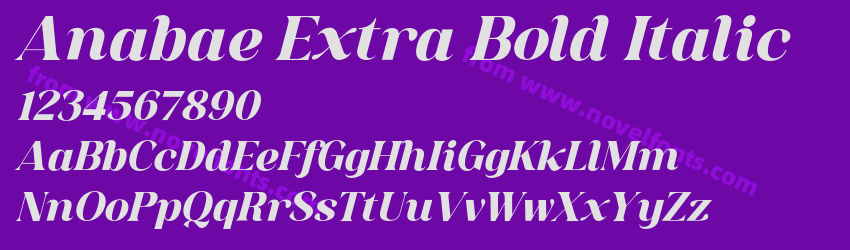 Anabae Extra Bold ItalicPreview
