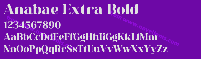 Anabae Extra BoldPreview Anabae Extra BoldPreview