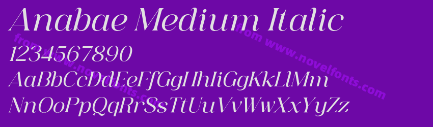 Anabae Medium ItalicPreview