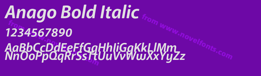 Anago Bold ItalicPreview