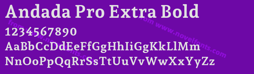 Andada Pro Extra BoldPreview Andada Pro Extra BoldPreview