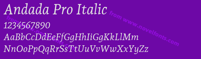Andada Pro ItalicPreview