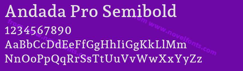 Andada Pro SemiboldPreview Andada Pro SemiboldPreview