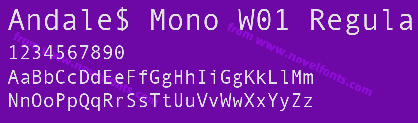 Andale$ Mono W01 RegularPreview