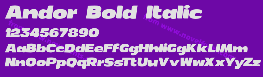 Andor Bold ItalicPreview Andor Bold ItalicPreview