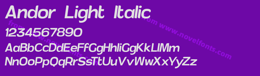 Andor Light ItalicPreview Andor Light ItalicPreview