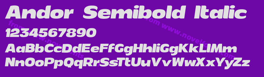 Andor Semibold ItalicPreview Andor Semibold ItalicPreview