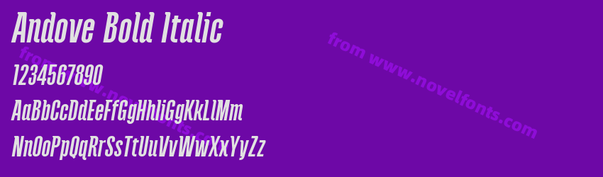 Andove Bold ItalicPreview
