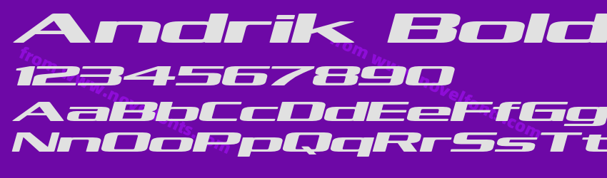 Andrik Bold italic widePreview Andrik Bold italic widePreview
