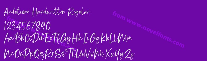 Andutione Handwritten RegularPreview Andutione Handwritten RegularPreview