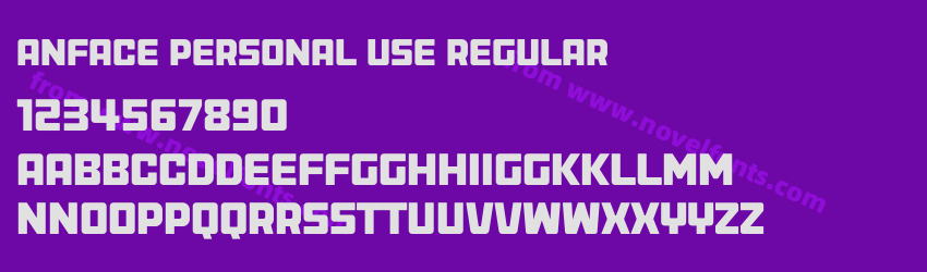 Anface Personal Use RegularPreview Anface Personal Use RegularPreview