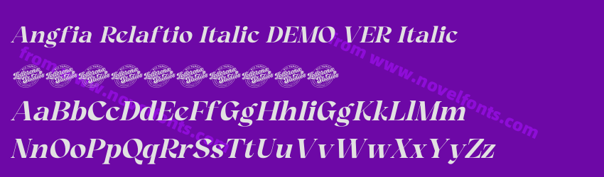 Angfia Relaftio Italic DEMO VER ItalicPreview Angfia Relaftio Italic DEMO VER ItalicPreview