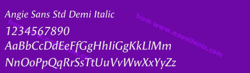 Angie Sans Std Demi ItalicPreview