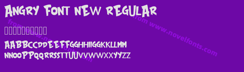 Angry Font New RegularPreview Angry Font New RegularPreview