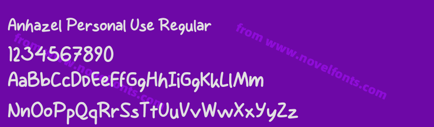 Anhazel Personal Use RegularPreview Anhazel Personal Use RegularPreview