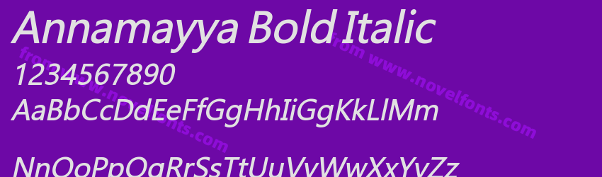 Annamayya Bold ItalicPreview Annamayya Bold ItalicPreview
